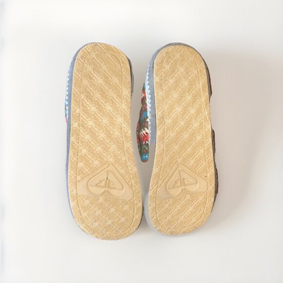 Roxy Snowbird Slipper Children Size 3 Woven Hegge Faux Shearling Scandinavian - Picture 7 of 8